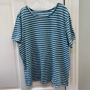 turquoise and striped t shirt women's xxl